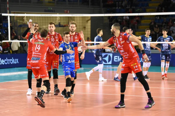 Campeonato de la Liga de Campeones de Voleibol Masculino Cucine Lube Civitanova vs Itas Trentino —  Fotos de Stock