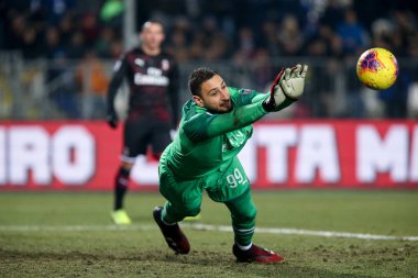 İtalyan Futbolu Serisi A Erkekler Şampiyonası Brescia Milan 'a karşı