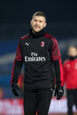 İtalyan Futbolu Serisi A Erkekler Şampiyonası Brescia Milan 'a karşı