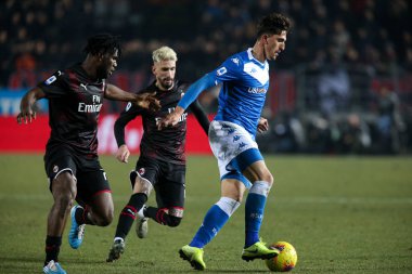 İtalyan Futbolu Serisi A Erkekler Şampiyonası Brescia Milan 'a karşı