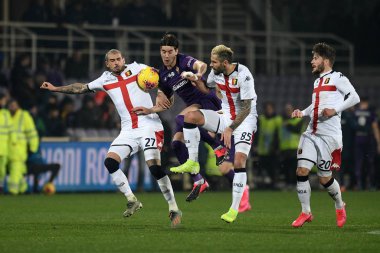 İtalyan Serisi A futbol maçı Acf Fiorentina Cenova Cfc 'ye karşı