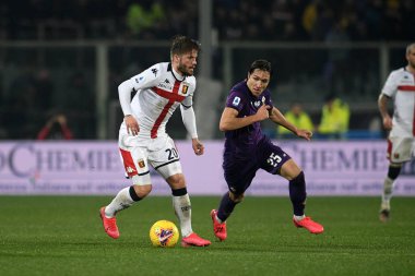 İtalyan Serisi A futbol maçı Acf Fiorentina Cenova Cfc 'ye karşı