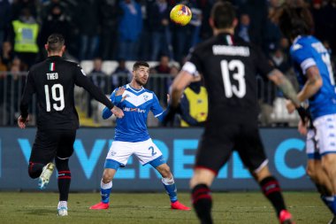 İtalyan Futbolu Serisi A Erkekler Şampiyonası Brescia Milan 'a karşı