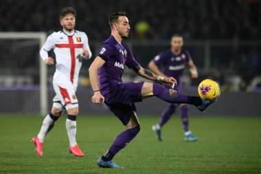 İtalyan Serisi A futbol maçı Acf Fiorentina Cenova Cfc 'ye karşı