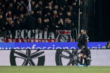 İtalyan Futbolu Serisi A Erkekler Şampiyonası Brescia Milan 'a karşı