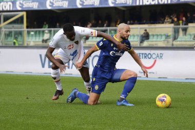 İtalyan Serie A futbol maçı Hellas Verona 'ya karşı Us Lecce