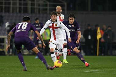 İtalyan Serisi A futbol maçı Acf Fiorentina Cenova Cfc 'ye karşı