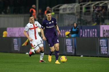 İtalyan Serisi A futbol maçı Acf Fiorentina Cenova Cfc 'ye karşı