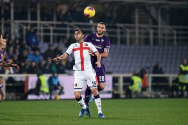 İtalyan Serisi A futbol maçı Acf Fiorentina Cenova Cfc 'ye karşı