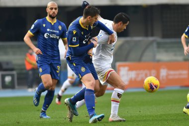 İtalyan Serie A futbol maçı Hellas Verona 'ya karşı Us Lecce