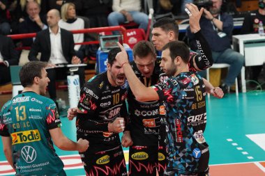 İtalyan Voleybol Erkekler Kupası çeyrek finali - Sir Safety Conad Perugia Kioene Padova 'ya karşı