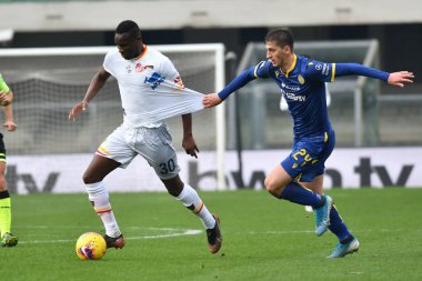 İtalyan Serie A futbol maçı Hellas Verona 'ya karşı Us Lecce