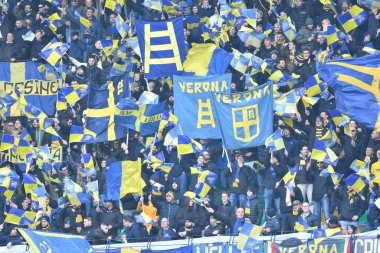 İtalyan Serie A futbol maçı Hellas Verona 'ya karşı Us Lecce