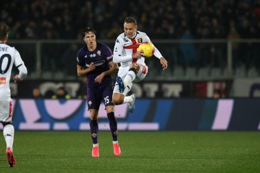 İtalyan Serisi A futbol maçı Acf Fiorentina Cenova Cfc 'ye karşı