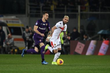 İtalyan Serisi A futbol maçı Acf Fiorentina Cenova Cfc 'ye karşı
