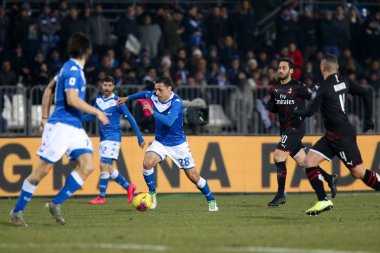 İtalyan Futbolu Serisi A Erkekler Şampiyonası Brescia Milan 'a karşı