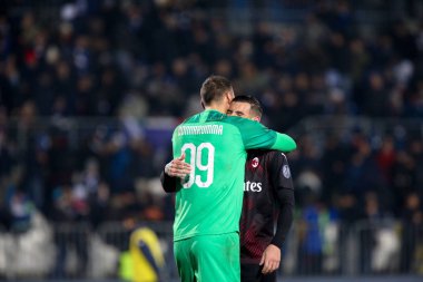 İtalyan Futbolu Serisi A Erkekler Şampiyonası Brescia Milan 'a karşı