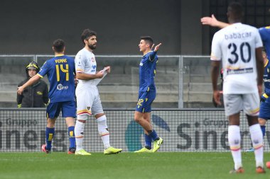 İtalyan Serie A futbol maçı Hellas Verona 'ya karşı Us Lecce