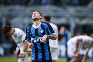 İtalyan Serie A futbol maçı Fc Internazionale - Cagliari Calcio