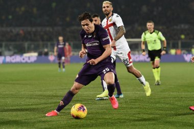 İtalyan Serisi A futbol maçı Acf Fiorentina Cenova Cfc 'ye karşı