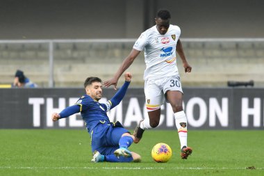 İtalyan Serie A futbol maçı Hellas Verona 'ya karşı Us Lecce