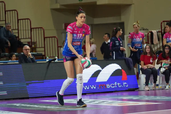 Voleibol Série Italiana A1 Campeonato Feminino Igor Gorgonzola Novara vs Lardini Filottrano — Fotografia de Stock