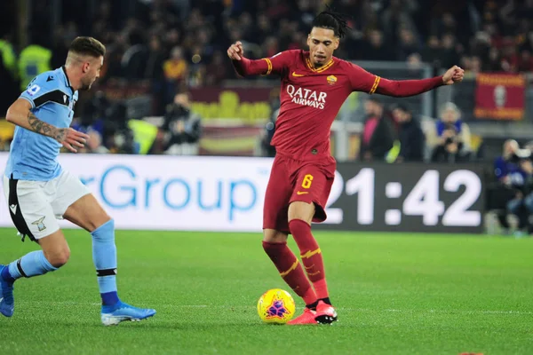 Italiano Serie A partido de fútbol AS Roma vs SS Lazio — Foto de Stock