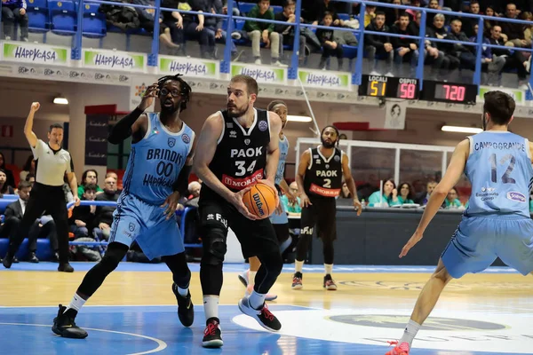 Liga de Campeones de Baloncesto Happy Casa Brindisi vs PAOK — Foto de Stock