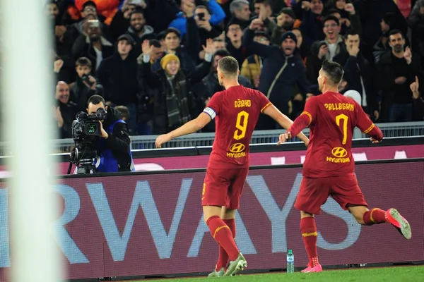 Итальянская Серия A Football match AS Roma vs SS Lazio — стоковое фото