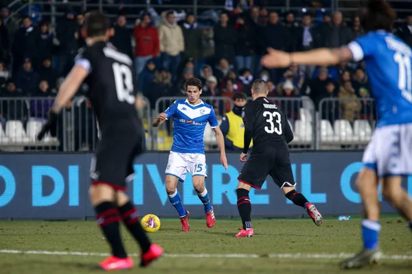 İtalyan Futbolu Serisi A Erkekler Şampiyonası Brescia Milan 'a karşı