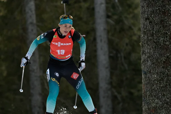 Biathlon Bmw Ibu World Cup - Mass Start Kobiety — Zdjęcie stockowe