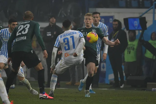 İtalyan Serisi A futbol maçı Spal Bologna 'ya karşı — Stok fotoğraf