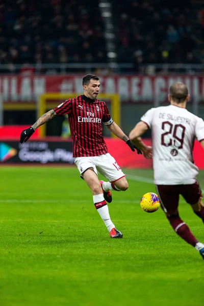 Кубок Италии по футболу AC Milan vs Torino — стоковое фото