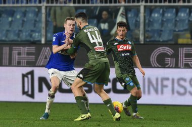 İtalyan Serisi A futbol maçı Sampdoria Ssc Napoli 'ye karşı
