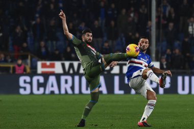 İtalyan Serisi A futbol maçı Sampdoria Ssc Napoli 'ye karşı