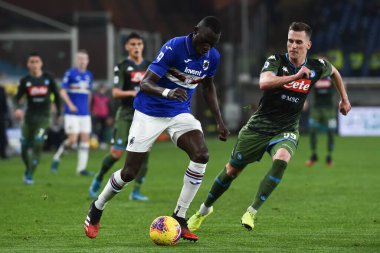 İtalyan Serisi A futbol maçı Sampdoria Ssc Napoli 'ye karşı