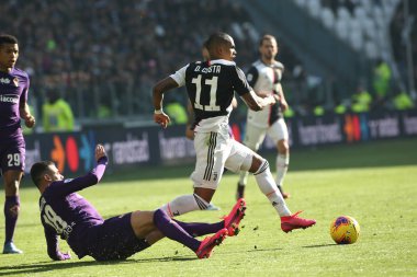 İtalyan Serie A futbol maçı Juventus Fc Acf Fiorentina 'ya karşı
