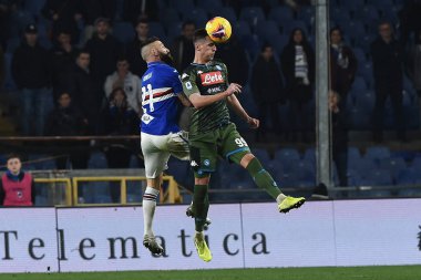 İtalyan Serisi A futbol maçı Sampdoria Ssc Napoli 'ye karşı