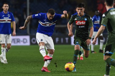 İtalyan Serisi A futbol maçı Sampdoria Ssc Napoli 'ye karşı