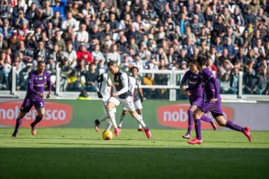 İtalyan Serie A futbol maçı Juventus Fc Acf Fiorentina 'ya karşı