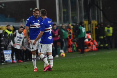 İtalyan Serisi A futbol maçı Sampdoria Ssc Napoli 'ye karşı