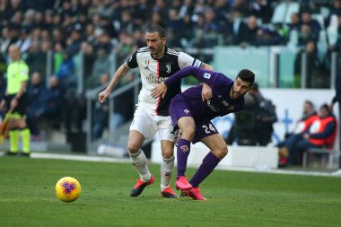 İtalyan Serie A futbol maçı Juventus Fc Acf Fiorentina 'ya karşı