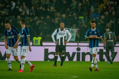 İtalya Serie A futbol maçı Udinese Calcio FC Internazionale 'ye karşı