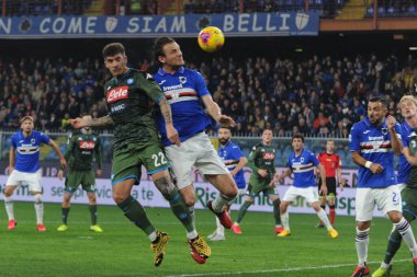 İtalyan Serisi A futbol maçı Sampdoria Ssc Napoli 'ye karşı