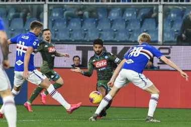İtalyan Serisi A futbol maçı Sampdoria Ssc Napoli 'ye karşı
