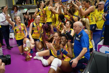 Voleybol İtalyan Kadınlar Kupası Finalleri 2020 - Imoco Conegliano Unet E-work Yamamay Busto Arsizio 'ya karşı