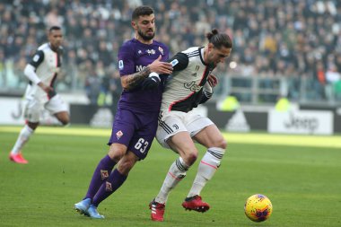 İtalyan Serie A futbol maçı Juventus Fc Acf Fiorentina 'ya karşı