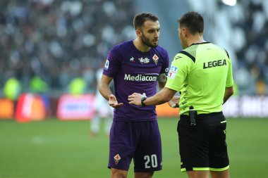 İtalyan Serie A futbol maçı Juventus Fc Acf Fiorentina 'ya karşı