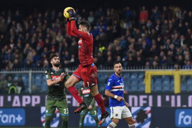 İtalyan Serisi A futbol maçı Sampdoria Ssc Napoli 'ye karşı
