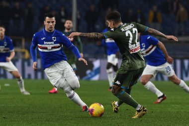 İtalyan Serisi A futbol maçı Sampdoria Ssc Napoli 'ye karşı